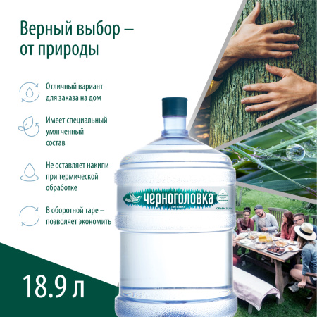 Черноголовка вода 19 литров
